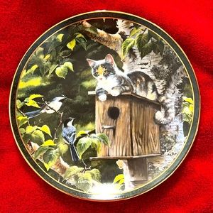 Vintage Bradford Exchange Nosy Neighbors House Sitting Cat Collection Plate 1994